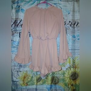 Gianni Bini Light Pink Ruffled Jumpsuit